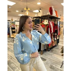 BLOUSE AYANA - BLEU