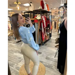 BLOUSE AYANA - BLEU