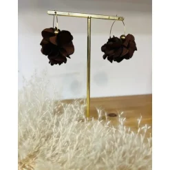 BOUCLES D'OREILLES ABBY - CHOCO
