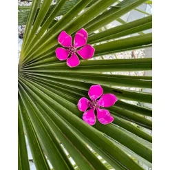 BOUCLES D'OREILLES INAÏA - FUSHIA