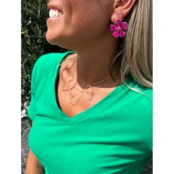 BOUCLES D'OREILLES INAÏA - FUSHIA