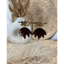 BOUCLES D'OREILLES IRENEE - CHOCOLAT