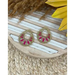 BOUCLES D'OREILLES JANE - FUSHIA