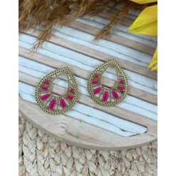 BOUCLES D'OREILLES JANE - FUSHIA