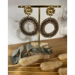 BOUCLES D'OREILLES JESSIE - TAUPE