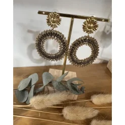 BOUCLES D'OREILLES JESSIE - TAUPE