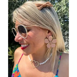 BOUCLES D'OREILLES LOLY - BEIGE