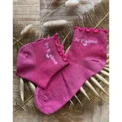 CHAUSSETTES JE T'AIME - ROSE