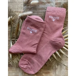 CHAUSSETTES MAMIE - VIEUX ROSE