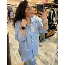 CHEMISE DARIANA - BLEU PULPEUSE