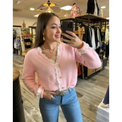 GILET CAELAN - ROSE