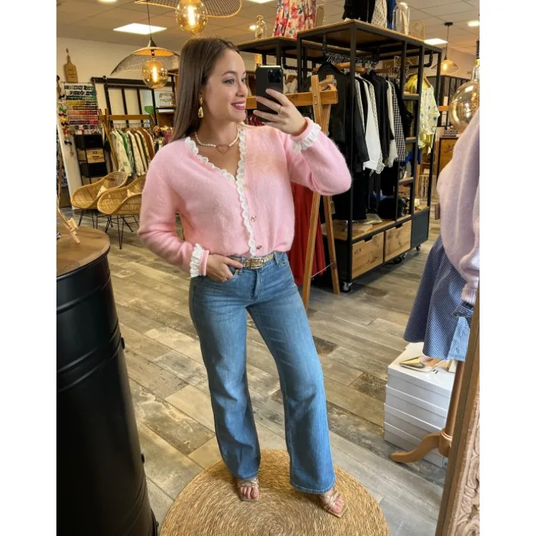 GILET CAELAN - ROSE