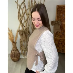 PULL THEOXANE - TAUPE