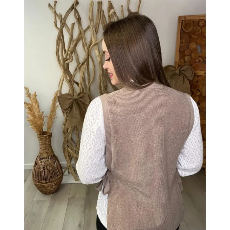 PULL THEOXANE - TAUPE