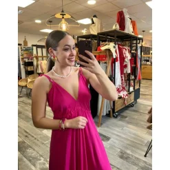 ROBE ALAIA- FUSHIA