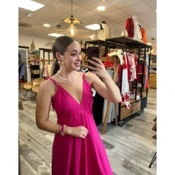 ROBE ALAIA- FUSHIA