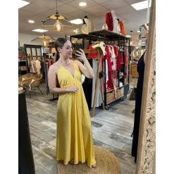 ROBE ALAIA- JAUNE