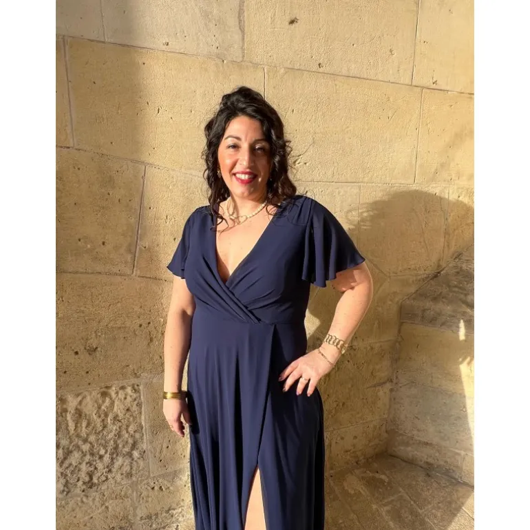 ROBE ANNAÏG PULPEUSE-MARINE