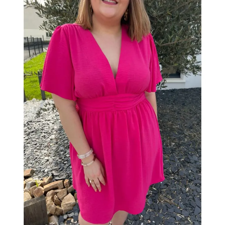 ROBE MARLENE PULPEUSE - FUSHIA