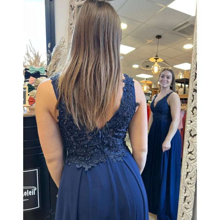 ROBE NICOLLE - BLEU MARINE
