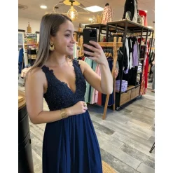 ROBE NICOLLE - BLEU MARINE