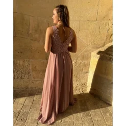 ROBE NICOLLE-VIEUX ROSE