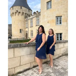 ROBE SALONI- BLEU MARINE