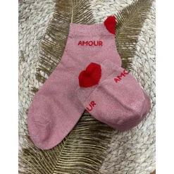 SOCQUETTES AMOUR - CORAIL