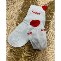SOCQUETTES AMOUR - GRIS