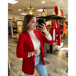 VESTE AINARA - ROUGE