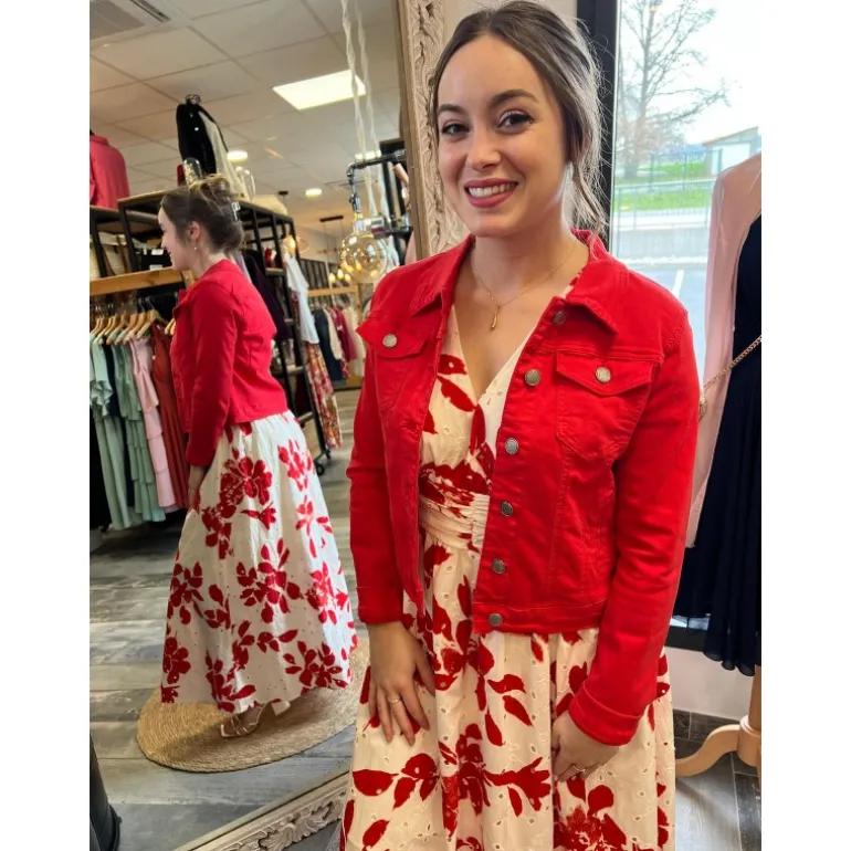 VESTE BERYL - ROUGE