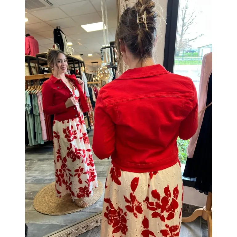 VESTE BERYL - ROUGE