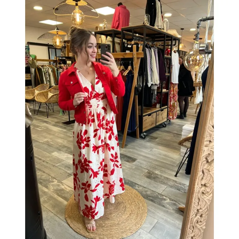 VESTE BERYL - ROUGE