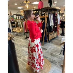 VESTE BERYL - ROUGE